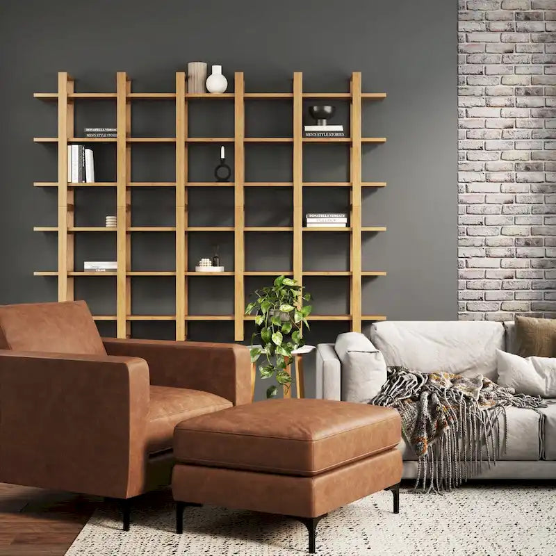 Estanterías Flotantes de Pared para Libros, Estante Expositor de 3 Niveles, Estantería Modular Decorativa de Madera Maciza