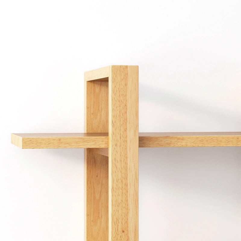 Estanterías Flotantes de Pared para Libros, Estante Expositor de 3 Niveles, Estantería Modular Decorativa de Madera Maciza