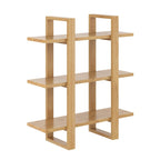 Estanterías Flotantes de Pared para Libros, Estante Expositor de 3 Niveles, Estantería Modular Decorativa de Madera Maciza