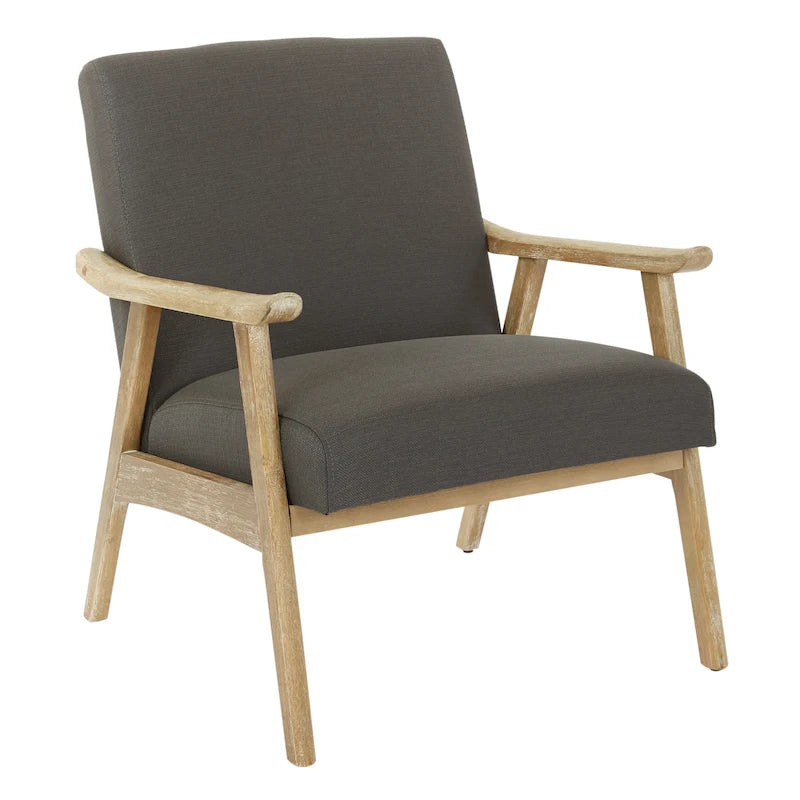 Sillón tapizado de tela de mediados de siglo