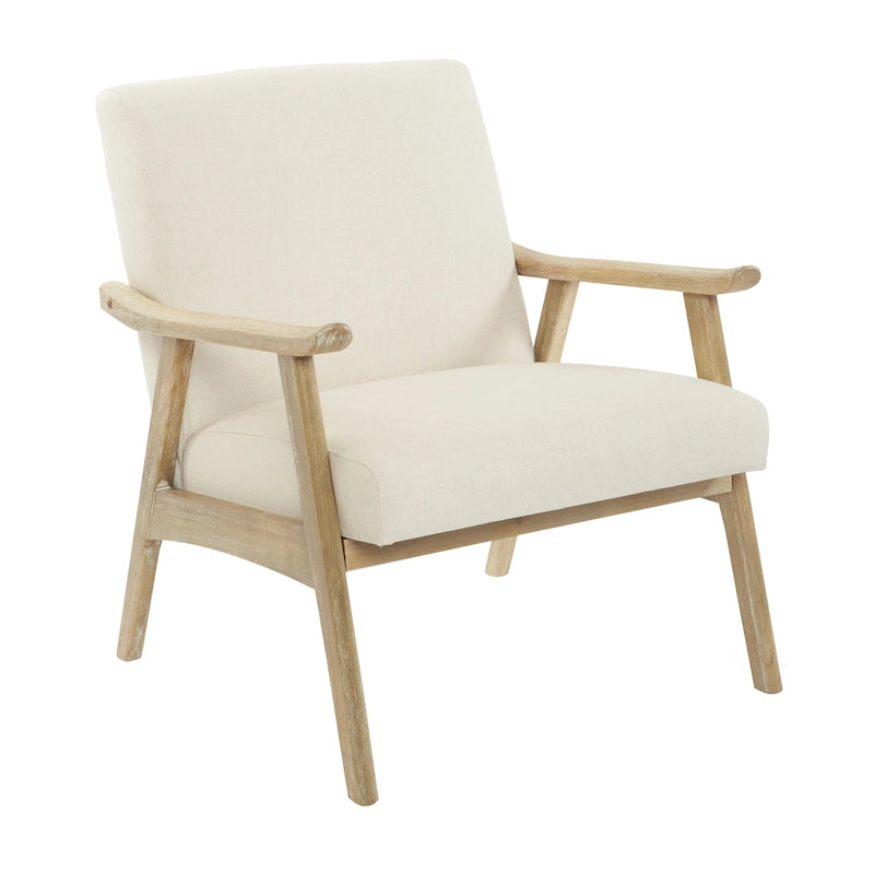 Sillón tapizado de tela de mediados de siglo