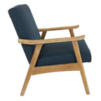 Sillón tapizado de tela de mediados de siglo