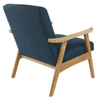 Sillón tapizado de tela de mediados de siglo