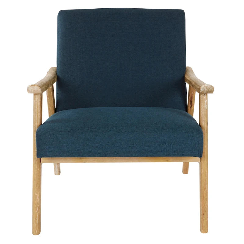 Sillón tapizado de tela de mediados de siglo