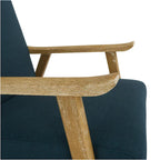 Sillón tapizado de tela de mediados de siglo