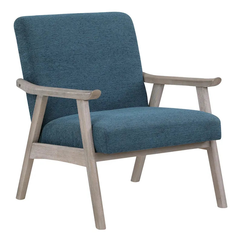 Sillón tapizado de tela de mediados de siglo