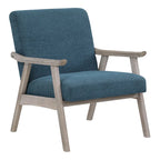 Sillón tapizado de tela de mediados de siglo