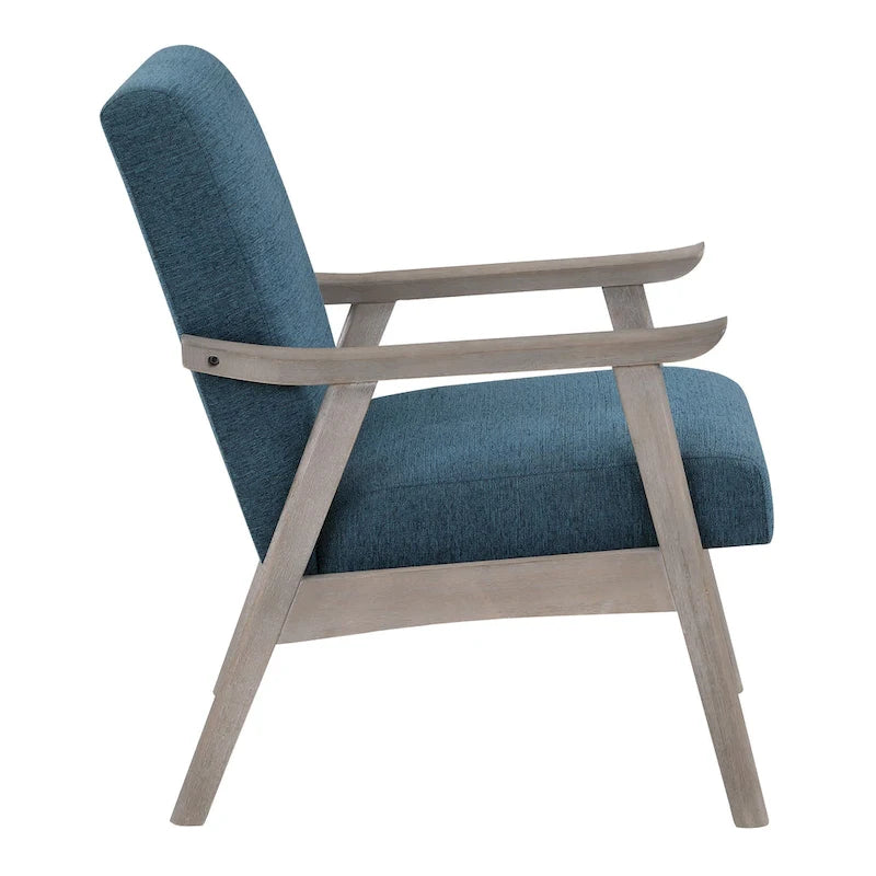 Sillón tapizado de tela de mediados de siglo