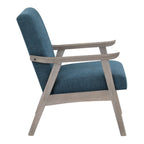Sillón tapizado de tela de mediados de siglo