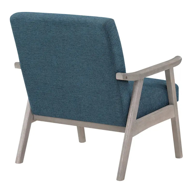 Sillón tapizado de tela de mediados de siglo