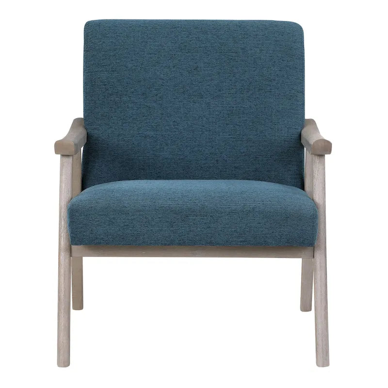 Sillón tapizado de tela de mediados de siglo