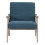 Sillón tapizado de tela de mediados de siglo
