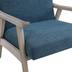 Sillón tapizado de tela de mediados de siglo