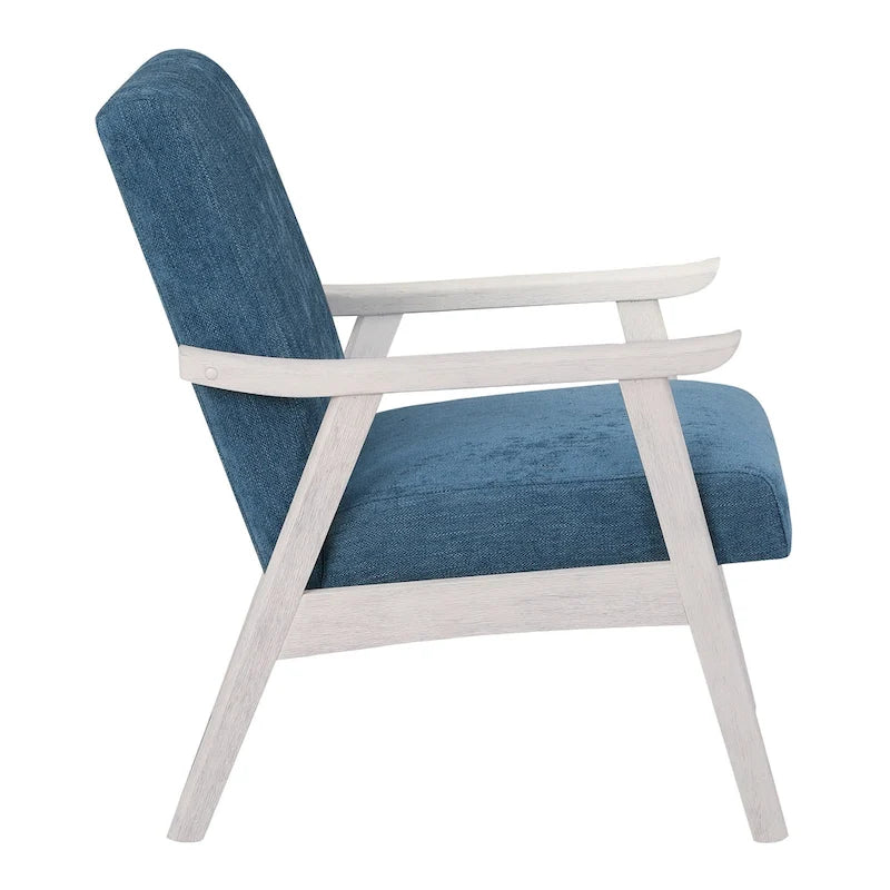 Sillón tapizado de tela de mediados de siglo