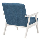 Sillón tapizado de tela de mediados de siglo