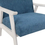 Sillón tapizado de tela de mediados de siglo