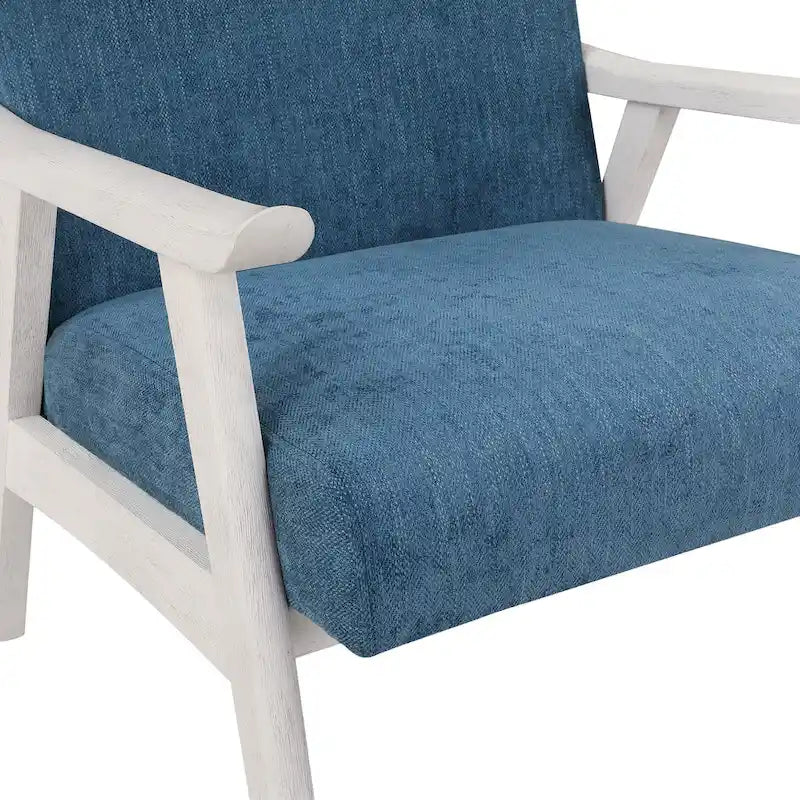 Sillón tapizado de tela de mediados de siglo