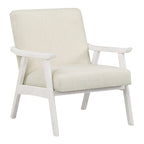 Sillón tapizado de tela de mediados de siglo
