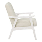 Sillón tapizado de tela de mediados de siglo