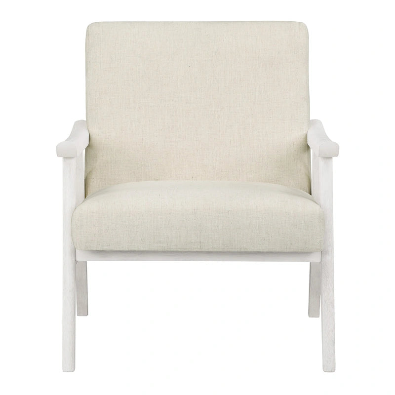 Sillón tapizado de tela de mediados de siglo