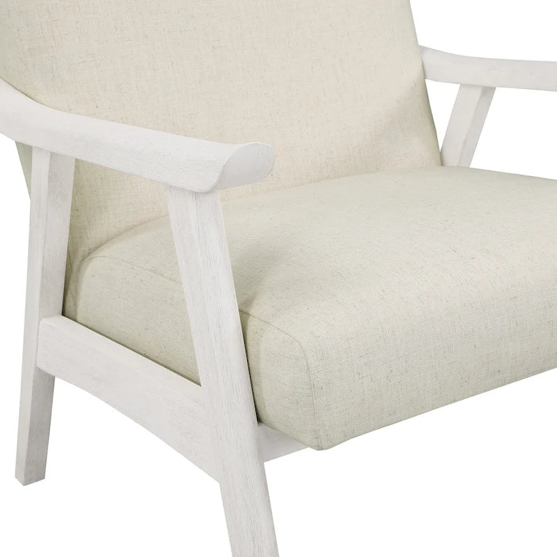Sillón tapizado de tela de mediados de siglo
