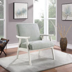 Sillón tapizado de tela de mediados de siglo