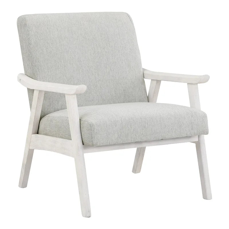 Sillón tapizado de tela de mediados de siglo