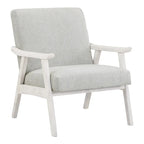 Sillón tapizado de tela de mediados de siglo
