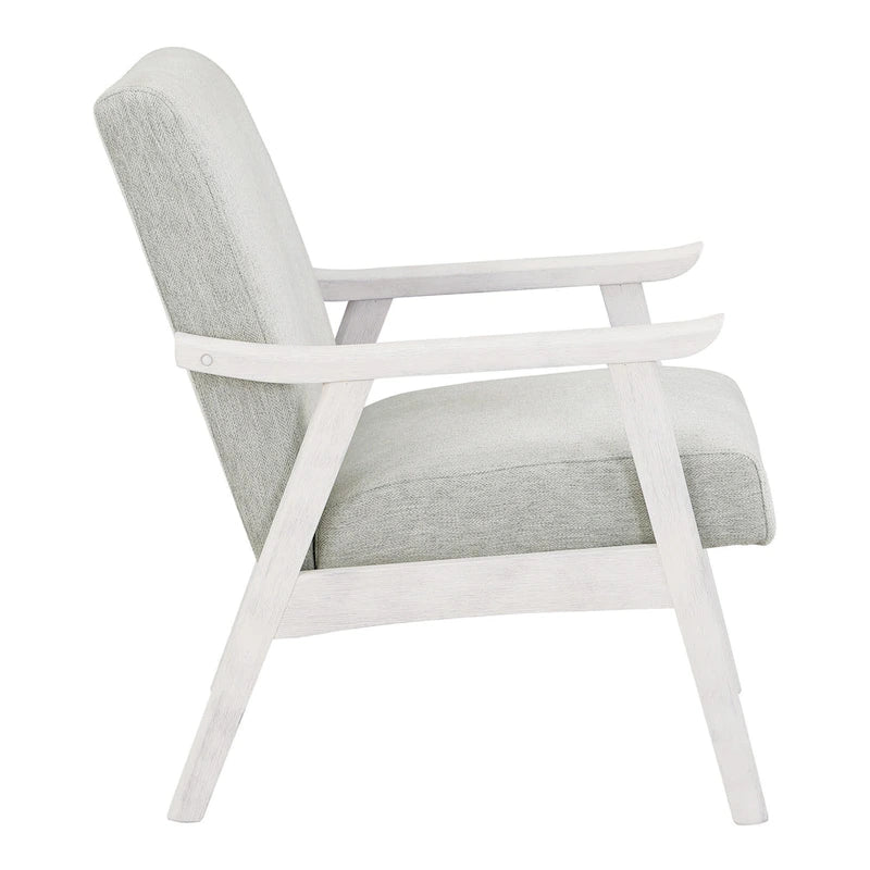 Sillón tapizado de tela de mediados de siglo