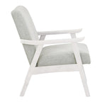 Sillón tapizado de tela de mediados de siglo