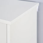 Zapatero blanco con puertas abatibles, 3 niveles, para 1-2 personas