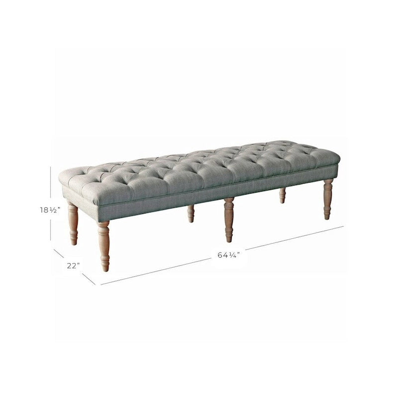 Banco tapizado gris Rocas Voladas