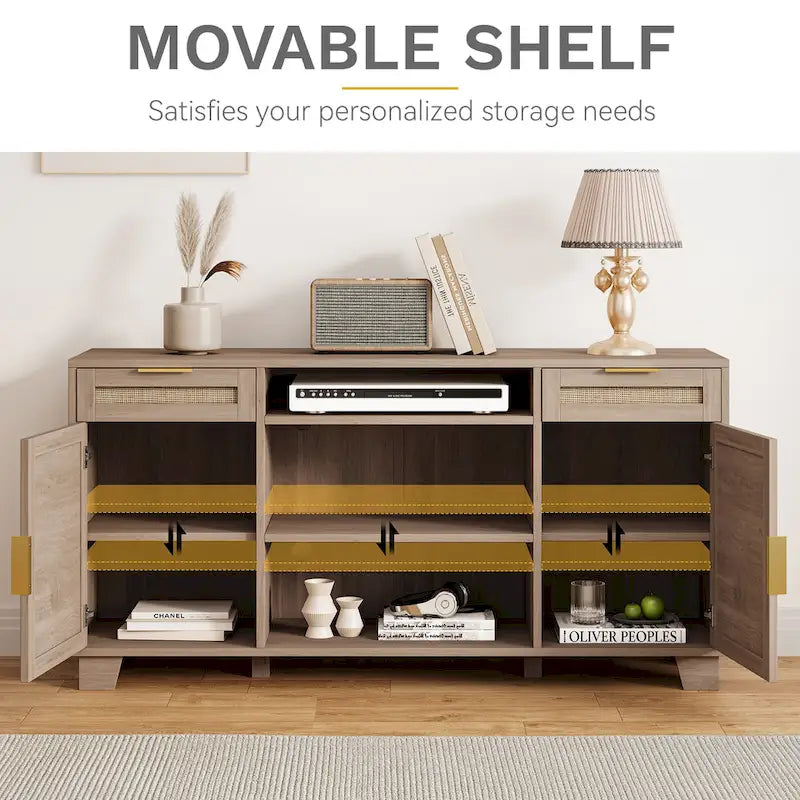 Mueble de TV de ratán