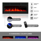 Soporte de TV moderno de 72 pulgadas para chimenea eléctrica de pared