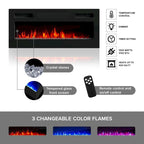 Soporte de TV moderno de 72 pulgadas para chimenea eléctrica de pared