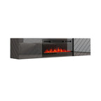 Soporte de TV moderno de 72 pulgadas para chimenea eléctrica de pared