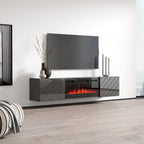 Soporte de TV moderno de 72 pulgadas para chimenea eléctrica de pared