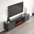 Soporte de TV moderno de 72 pulgadas para chimenea eléctrica de pared