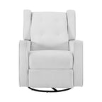 Sillón reclinable giratorio y balancín de microfibra y madera maciza, para sala de estar, dormitorio