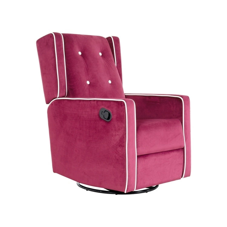 Sillón reclinable giratorio y balancín de microfibra y madera maciza, para sala de estar, dormitorio