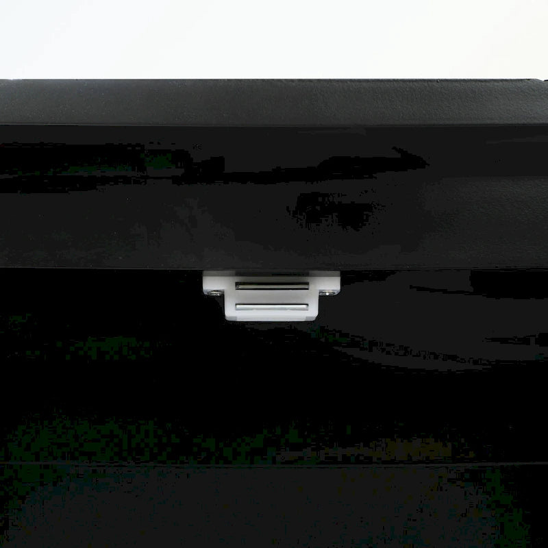 Aparador de madera de 2 puertas en negro/blanco roto, con estantes ajustables