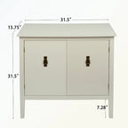 Aparador de madera de 2 puertas en negro/blanco roto, con estantes ajustables