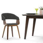 Silla de comedor individual de madera curvada de mediados de siglo - 20.5 an. x 21.7 prof. x 30.9 al.
