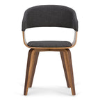 Silla de comedor individual de madera curvada de mediados de siglo - 20.5 an. x 21.7 prof. x 30.9 al.