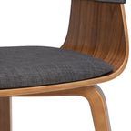 Silla de comedor individual de madera curvada de mediados de siglo - 20.5 an. x 21.7 prof. x 30.9 al.