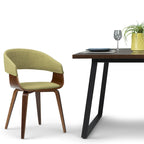 Silla de comedor individual de madera curvada de mediados de siglo - 20.5 an. x 21.7 prof. x 30.9 al.