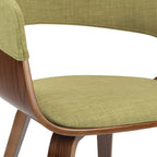 Silla de comedor individual de madera curvada de mediados de siglo - 20.5 an. x 21.7 prof. x 30.9 al.