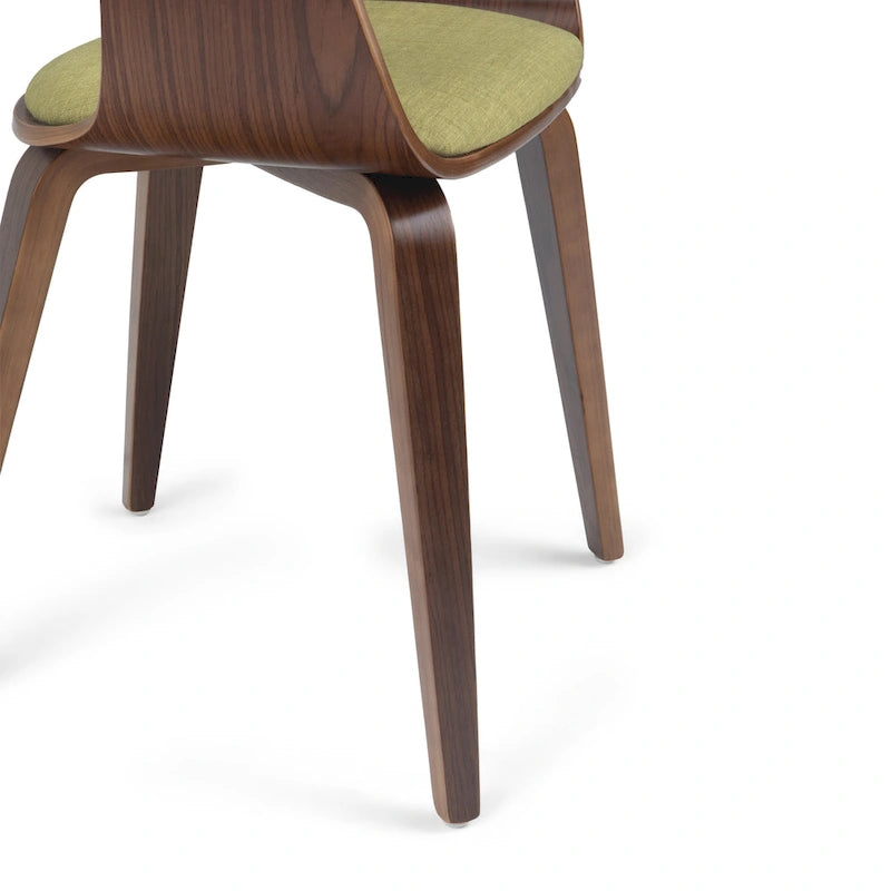 Silla de comedor individual de madera curvada de mediados de siglo - 20.5 an. x 21.7 prof. x 30.9 al.