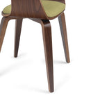 Silla de comedor individual de madera curvada de mediados de siglo - 20.5 an. x 21.7 prof. x 30.9 al.