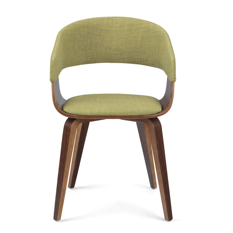 Silla de comedor individual de madera curvada de mediados de siglo - 20.5 an. x 21.7 prof. x 30.9 al.